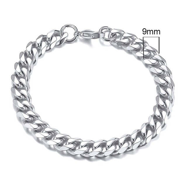 Vnox Men's Chunky Curb Chain Bracelet