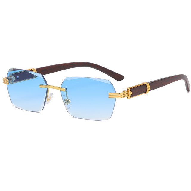 Rimless Steampunk Frameless Sunglasses