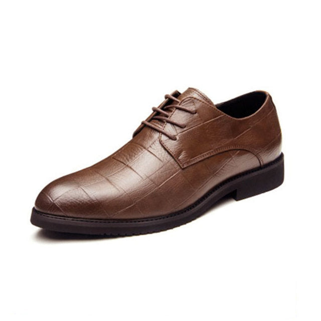 Thick-soled Laced Up Mens Shoes